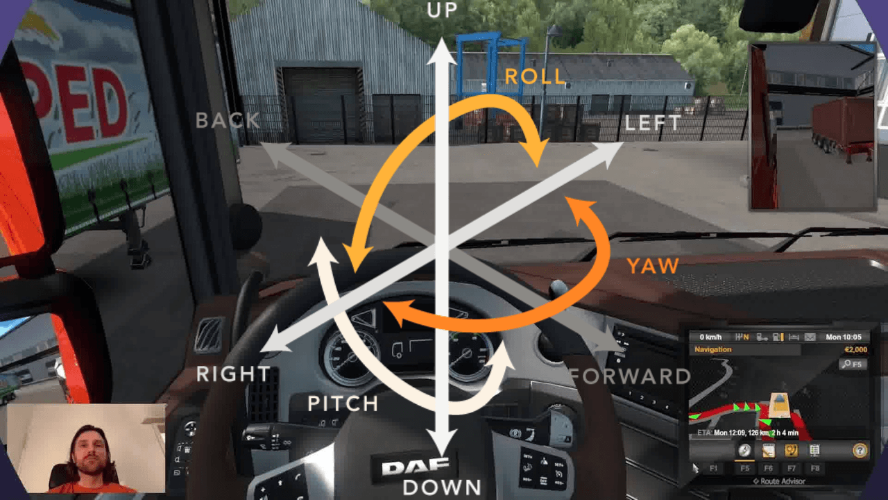 6DoF head tracking in Euro Truck Simulator 2