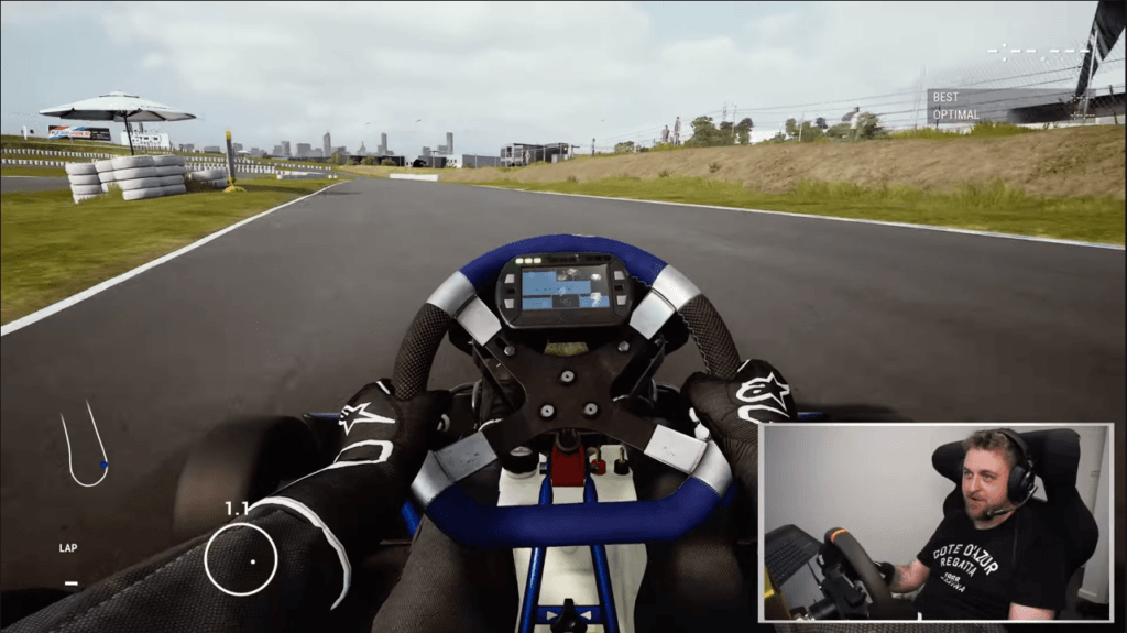 Nick Grabau is sim racing in Kart Kraft on YouTube