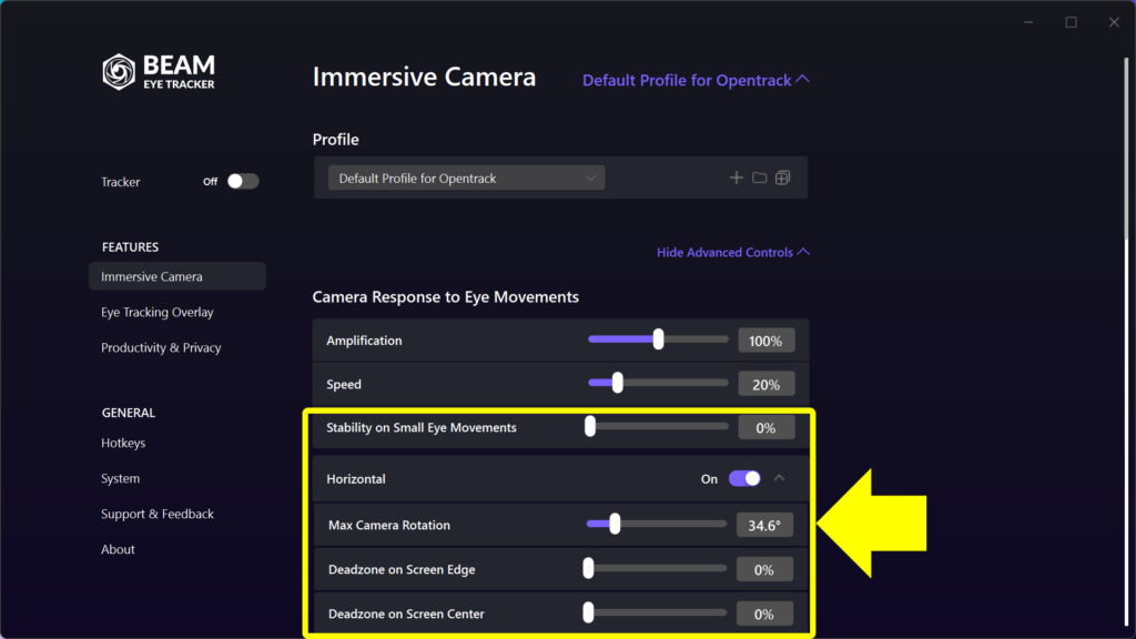 Immersive Camera - Advanced Controls