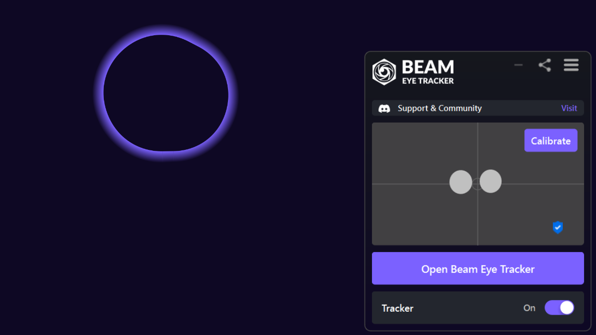 Beam Eye Tracker - Eye Tracking Overlay Feature - Zoom